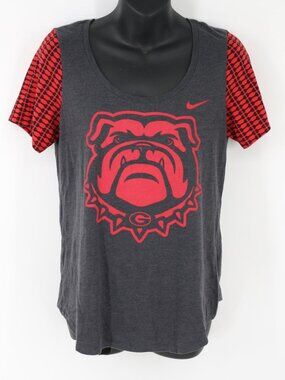 The Nike Tee Womens Georgia Bulldogs Size Medium UGA Dog Bone Sleeve